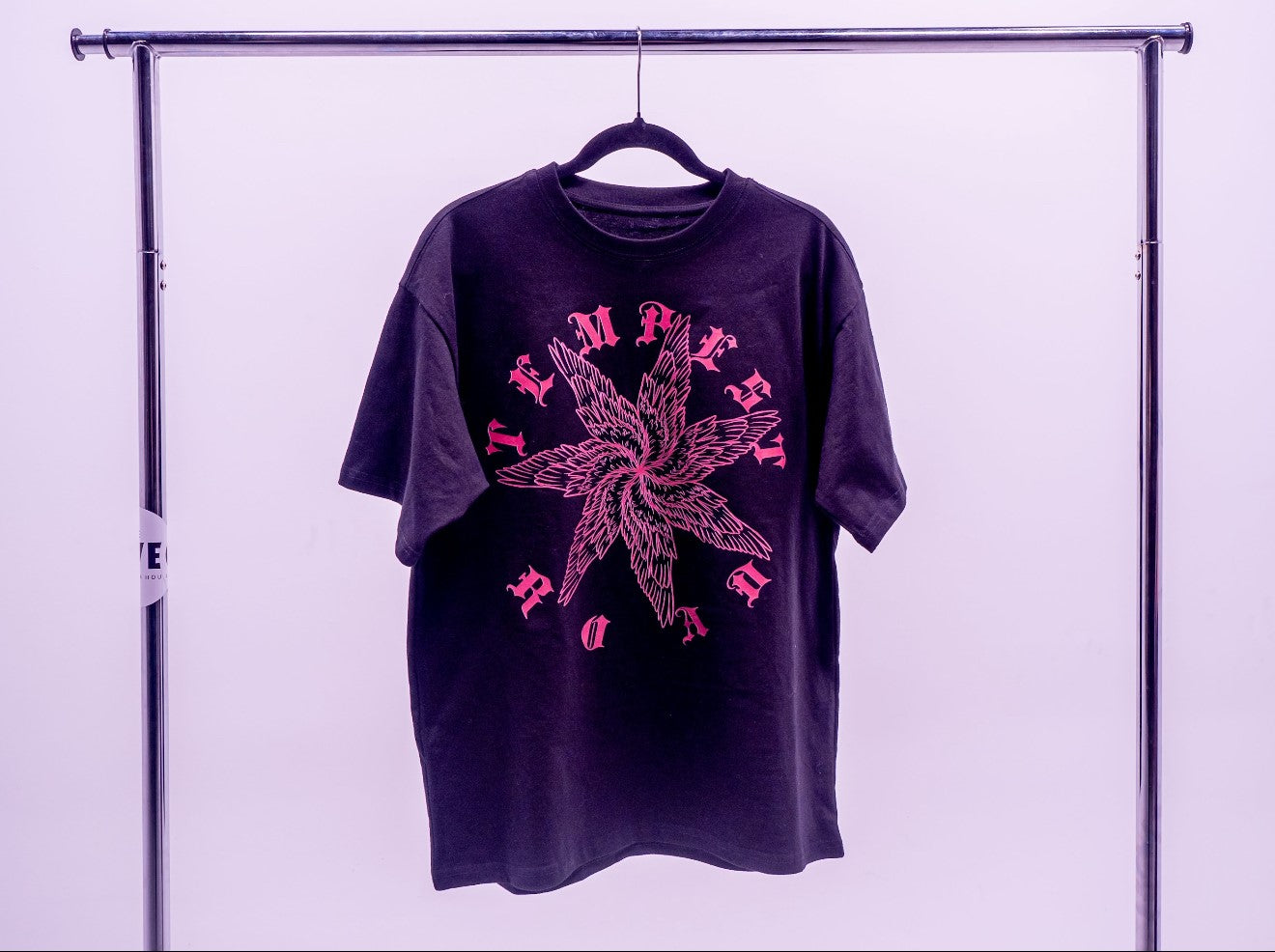 TEMPEST ACID WASH TEE / JETBLACK